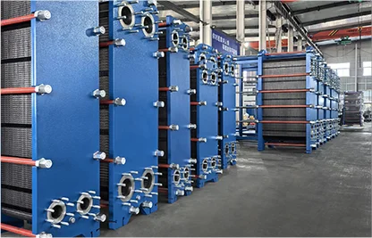 How does a plate heat exchanger enhance thermal efficiency in heating systems
