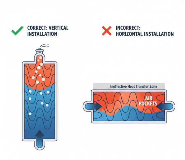 vertical installation vs. horizontal installation
